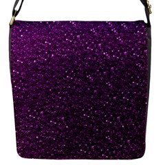 Sparkling Glitter Plum Flap Messenger Bag (s)