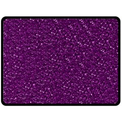 Sparkling Glitter Plum Double Sided Fleece Blanket (large) 