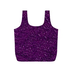 Sparkling Glitter Plum Full Print Recycle Bags (s) 