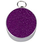 Sparkling Glitter Plum Silver Compasses Front