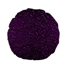 Sparkling Glitter Plum Standard 15  Premium Flano Round Cushions