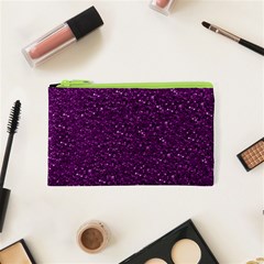 Sparkling Glitter Plum Cosmetic Bag (xs)