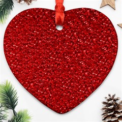 Sparkling Glitter Red Ornament (heart) 