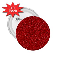 Sparkling Glitter Red 2 25  Buttons (10 Pack) 