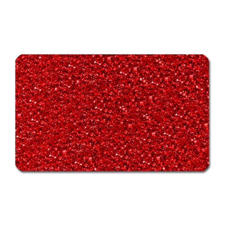 Sparkling Glitter Red Magnet (Rectangular)