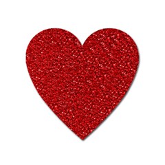 Sparkling Glitter Red Heart Magnet