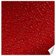 Sparkling Glitter Red Canvas 20  X 20  