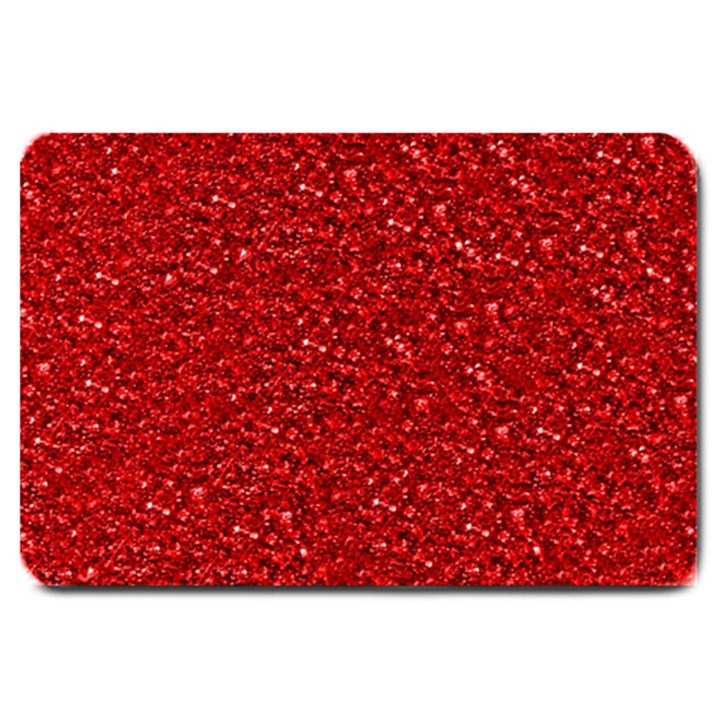 Sparkling Glitter Red Large Doormat 