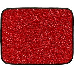 Sparkling Glitter Red Double Sided Fleece Blanket (mini) 