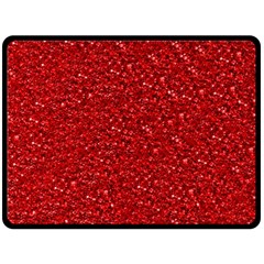 Sparkling Glitter Red Fleece Blanket (large) 