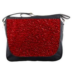 Sparkling Glitter Red Messenger Bags