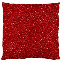 Sparkling Glitter Red Large Cushion Cases (one Side) 