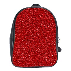 Sparkling Glitter Red School Bags (xl) 