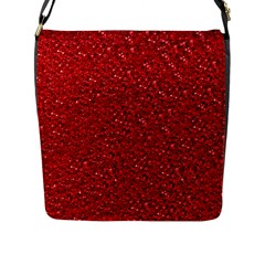 Sparkling Glitter Red Flap Messenger Bag (l) 