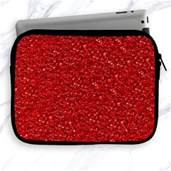 Sparkling Glitter Red Apple Ipad 2/3/4 Zipper Cases