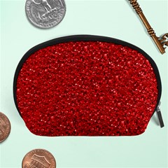 Sparkling Glitter Red Accessory Pouches (large) 