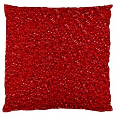 Sparkling Glitter Red Large Flano Cushion Cases (two Sides) 