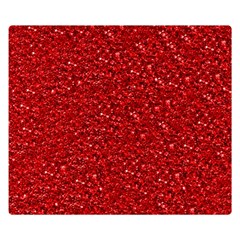 Sparkling Glitter Red Double Sided Flano Blanket (small) 