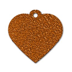 Sparkling Glitter Terra Dog Tag Heart (one Side)