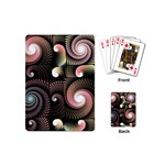 Peach Swirls on Black Playing Cards (Mini)  Back