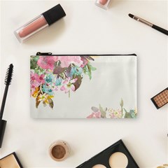 Vintage Watercolor Floral Cosmetic Bag (small) 