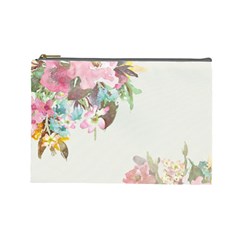 Vintage Watercolor Floral Cosmetic Bag (large)  by PipPipHooray