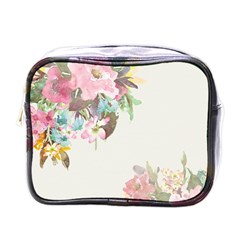 Vintage Watercolor Floral Mini Toiletries Bags