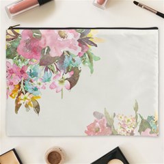 Vintage Watercolor Floral Cosmetic Bag (xxxl) 