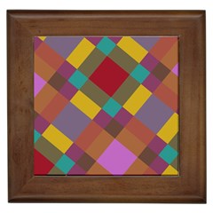 Shapes Pattern Framed Tile by LalyLauraFLM