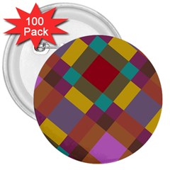 Shapes Pattern 3  Button (100 Pack) by LalyLauraFLM