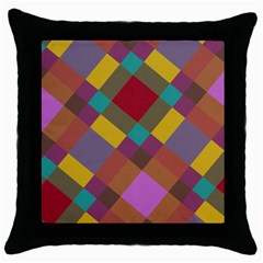 Shapes Pattern Throw Pillow Case (black)