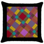 Shapes pattern Throw Pillow Case (Black) Front