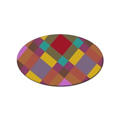 Shapes Pattern Sticker (oval) by LalyLauraFLM