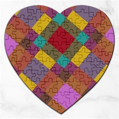 Shapes Pattern Jigsaw Puzzle (heart) by LalyLauraFLM