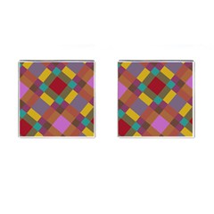 Shapes Pattern Cufflinks (square)