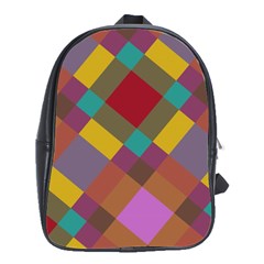 Shapes Pattern School Bag (large) by LalyLauraFLM