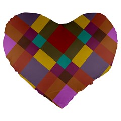 Shapes Pattern Large 19  Premium Heart Shape Cushion