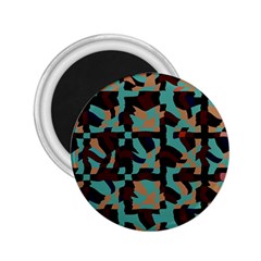 Distorted Shapes In Retro Colors 2 25  Magnet