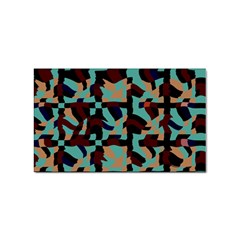 Distorted Shapes In Retro Colors Sticker (rectangular) by LalyLauraFLM