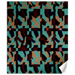 Distorted Shapes In Retro Colors Canvas 8  X 10 