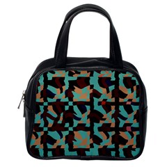 Distorted Shapes In Retro Colors Classic Handbag (one Side)