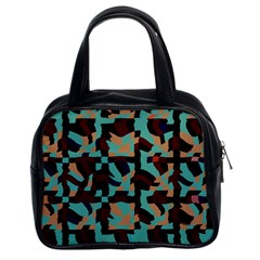 Distorted Shapes In Retro Colors Classic Handbag (two Sides)