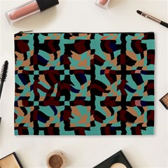 Distorted Shapes In Retro Colors Cosmetic Bag (xl) by LalyLauraFLM