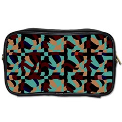 Distorted Shapes In Retro Colors Toiletries Bag (one Side)