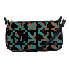 Distorted Shapes In Retro Colors Shoulder Clutch Bag