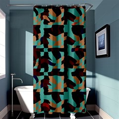 Distorted Shapes In Retro Colors	shower Curtain 36  X 72 