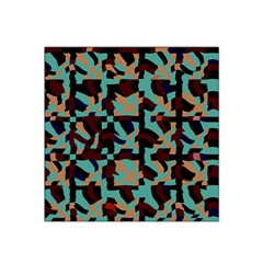 Distorted Shapes In Retro Colors Satin Bandana Scarf