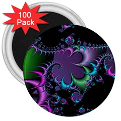 Fractal Dream 3  Magnets (100 Pack)