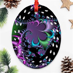 Fractal Dream Oval Filigree Ornament (2-side) 