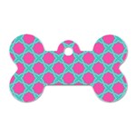 Cute Pretty Elegant Pattern Dog Tag Bone (Two Sides) Front